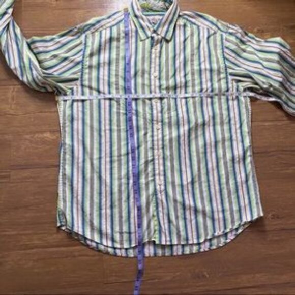 Robert Graham Button Down Stripes Size Large - Picture 4 of 8